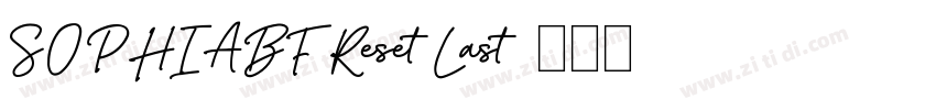 SOPHIABF Reset Last字体转换
